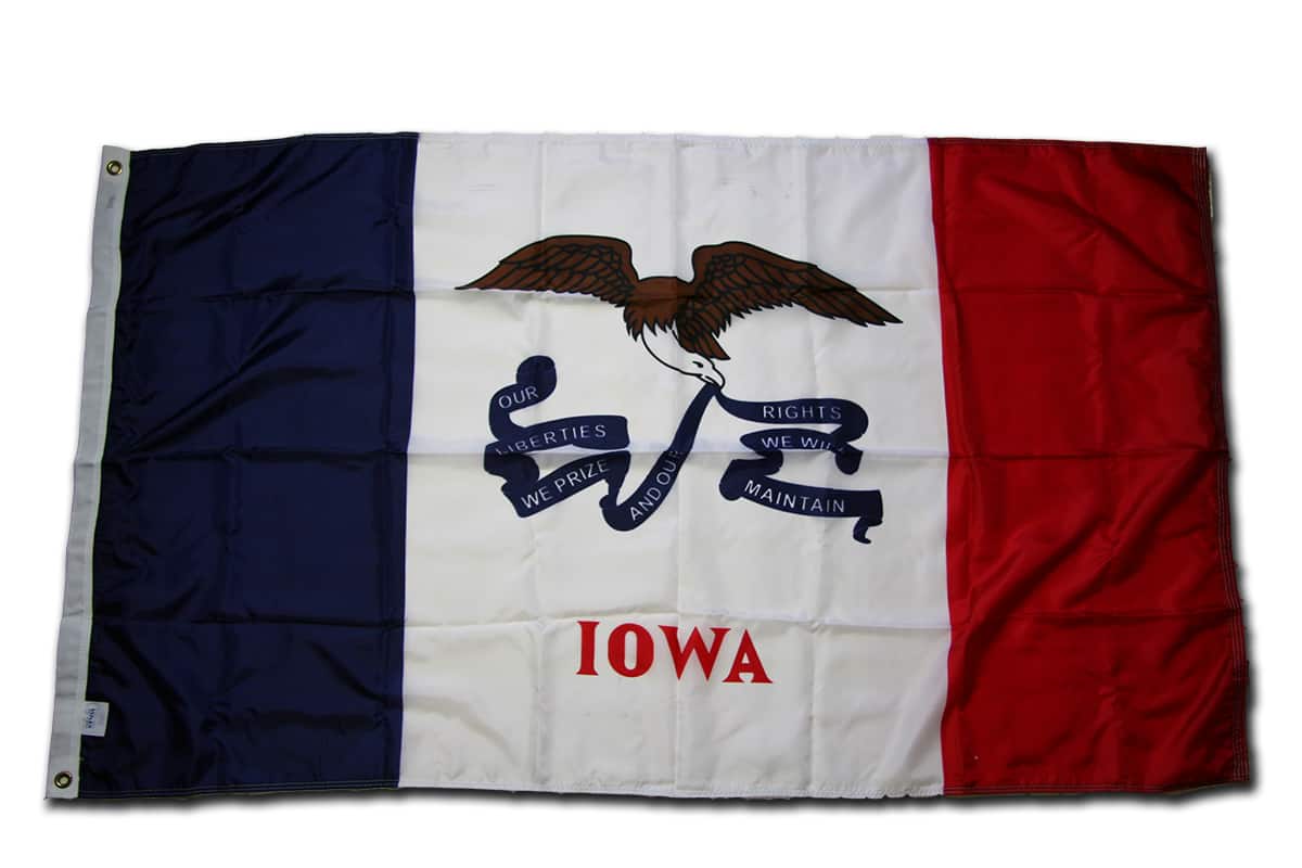 Iowa State Flag Outdoor Gibson Flag And Flagpole